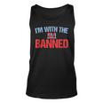 Funny Banned Books Im With The Banned Book Support Readers Unisex Tank Top