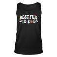 Funny Best Fur Dad Ever Fathers Day Groovy Dog Cat Owner Unisex Tank Top