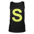Letter S Blue Groups Halloween Team Groups Costume Tank Top