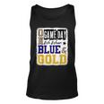 On Gameday Football We Wear Blue And Gold School Spirit Tank Top