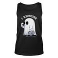 Ghost I Exorcise Funny Gym Exercise Workout Spooky Halloween Unisex Tank Top