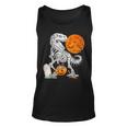 Halloween Dinosaur SkeletonRex Scary Pumpkin Moon Costume Tank Top
