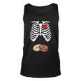 Halloween Pregnancy Dad Donut Baby Pregnant Skeleton Costume Tank Top
