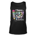 Happy First Day Lets Do This Welcome Back To School Tie Dye Unisex Tank Top
