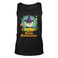 Happy Halloween Schnauzer Dog Pumpkin Witch Ghost Cute Scary Tank Top