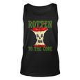 Horror Rotten To The Core Scary Skeleton Face Apple Core Scary Tank Top