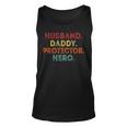 Husband Daddy Protector Hero Dad Fathers Day Vintage Unisex Tank Top