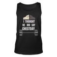 I Thought He Did Say Chestday Chest Day Bodybuilding Unisex Tank Top