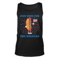 Im Just Here For The Wieners Funny Fourth Of July Hot Dog Unisex Tank Top