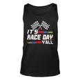 Its Race Day Yall Checkered Flag Racing Track Racing Tank Top