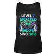 Level 7 Unlocked Awesome Since 2016 7Th Birthday Gaming Kids Unisex Tank Top