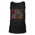 Merry And Bright Christmas Women Girls Kids Toddlers Cute Unisex Tank Top