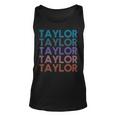 Modern Repeated Text Taylor First Name Taylor Lover Tank Top