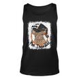 Moo I Mean Boo Ghost Witch Cow Bleached Halloween Tank Top
