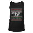 Naughty Af Ugly Christmas Sweater For Couples Tank Top