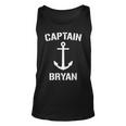 Nautical Captain Bryan Personalized Boat Anchor Unisex Tank Top