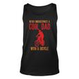 Never Underestimate A Cool Dad With A Bicycle Cool Gift Gift For Mens Unisex Tank Top