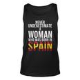 Never Underestimate A Woman Who Was Born In Spain Woman Unisex Tank Top
