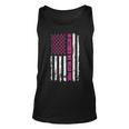 In October We Wear Pink Ribbon Breast Cancer American Flag Tank Top