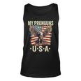 Patriotic American Flag Eagle 4Th July My Pronouns Are Usa Tank Top