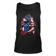 Patriotic Baseball Catcher Vintage American Flag 4Th Of July Tank Top