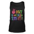 Peace Out Single Digits Im 10 Year Old 10Th Birthday Boys Unisex Tank Top
