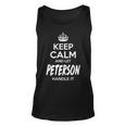 Peterson Name Gift Keep Calm And Let Peterson Handle It V2 Unisex Tank Top