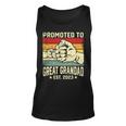 Promoted To Great Grandad Est 2023 Vintage New Dad For Dad Tank Top