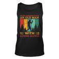 Retro Never Underestimate An Old Man With Boxing Gloves Box Unisex Tank Top