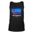 San Francisco California Bay Area Golden Gate Bridge Skyline Tank Top
