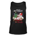 Santa Riding Cockapoo This Is My Ugly Christmas Sweater Tank Top