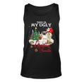 Santa Riding Pug This Is My Ugly Christmas Sweater Tank Top