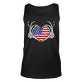 Skeleton Hand Heart 4Th Of July Love American Flag Patriotic Patriotic Tank Top