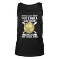 Softball Catcher Dad Pitcher Fastpitch Coach Fathers Day Unisex Tank Top