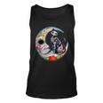 Sugar Skull Moon Cat Mexican Day Of Dead Dia De Los Muertos Tank Top