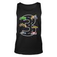 Three 3Yr 3Rd Birthday Boy 3 Years Old 3 Birthday Decoration Tank Top