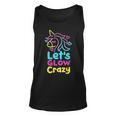 Unicorn Let's Go Crazy Retro 80S Group Party Squad Matching Tank Top