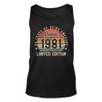 Vintage 1981 42 Year Old Gifts For Man Woman 42Nd Birthday Unisex Tank Top