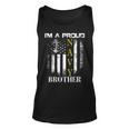 Vintage Im A Proud Navy Brother With American Flag Gift Unisex Tank Top