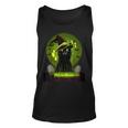 Vintage Scary Halloween Cat Witch Hat Moon Costume Tank Top