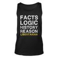 Votegold Vintage Distressed Libertarian - Facts & Logic Unisex Tank Top
