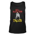 Will Block For Tacos American Football Funny Player Lineman Unisex Tank Top