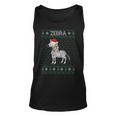 Xmas Zebra Ugly Christmas Sweater Party Tank Top