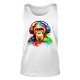 Chimpanzee With Headphones Unisex Tank Top