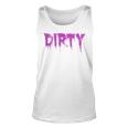 Dirty Words Horror Movie Themed Purple Distressed Dirty Tank Top