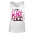In October We Wear Pink Football Pumpkin Breast Cancer Tank Top