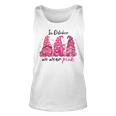 In October We Wear Pink Gnomes Breast Cancer Halloween Tank Top