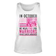 In October Wear Pink Support Warrior Awareness Breast Cancer Tank Top