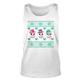 Ugly Christmas Sweater Style Snowmen Tank Top