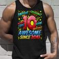 10Th Birthday Comic Style Awesome Since 2013 10 Year Old Boy Unisex Tank Top Gifts for Him
